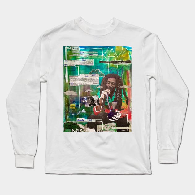 Kaya Reggae Art Long Sleeve T-Shirt by LionTuff79